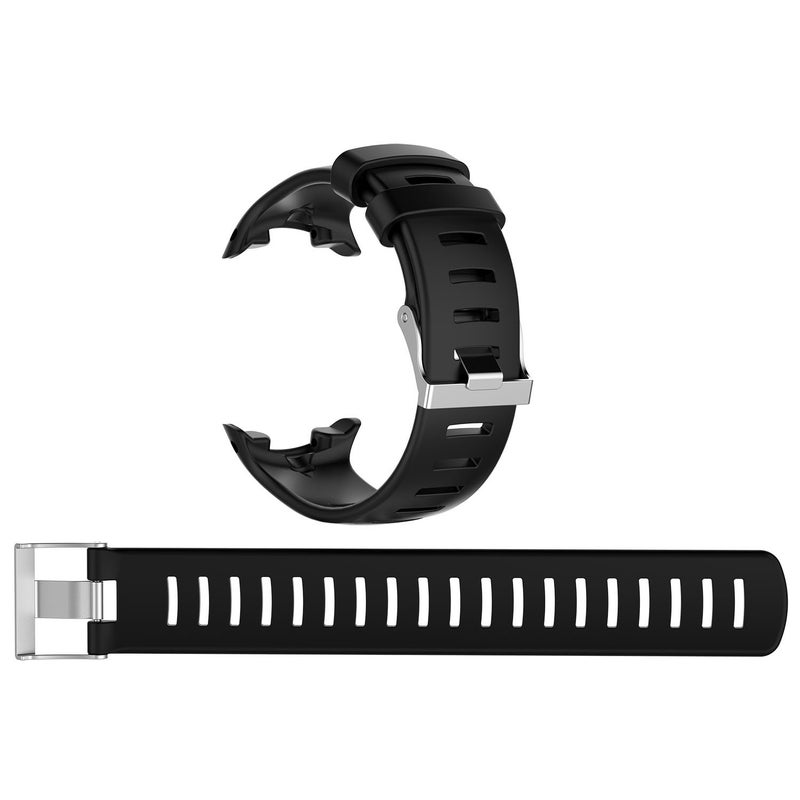 QGHXO Band for Suunto D4 / D4i, Classic Replacement Soft WristBand for Suunto D4 / D4i Novo Watch, Fits 5.7"-8.6" (145mm-220mm) Wrist (BK) - Image 4
